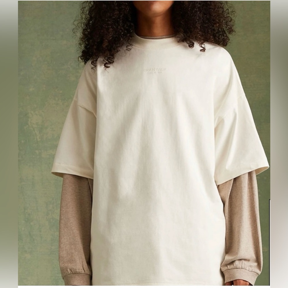 Fear of God Essentials Cloud Dancer Tee Shirt T-Shirt FOG White Cream